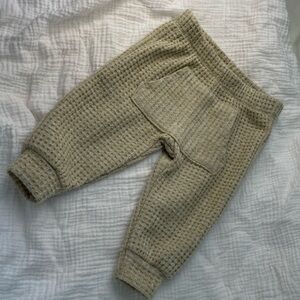 Zara Kids Waffle Knit Joggers - Cream